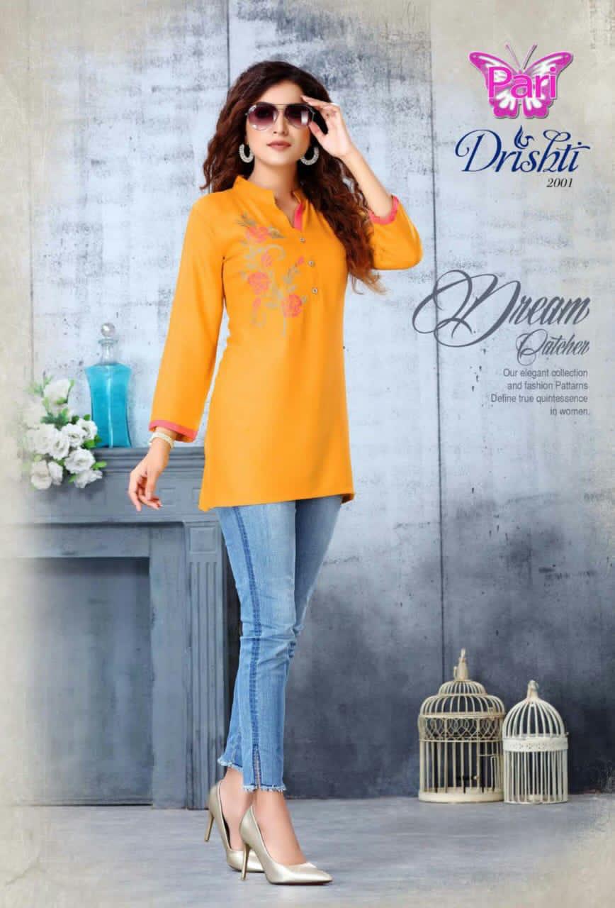 Pari Drishti Vol 2 Latest Designer Casual Wear Short Tops Collection 